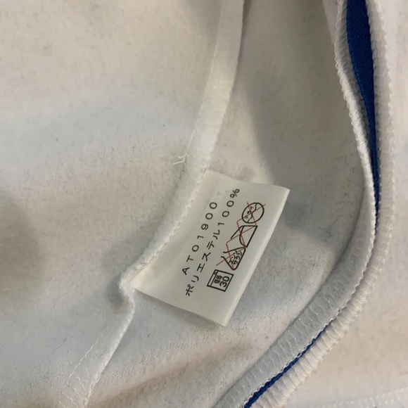 The North Face Full Zip Hooded White Jacket Pockets Mens Size S Red Logo Japan - Picture 12 of 12